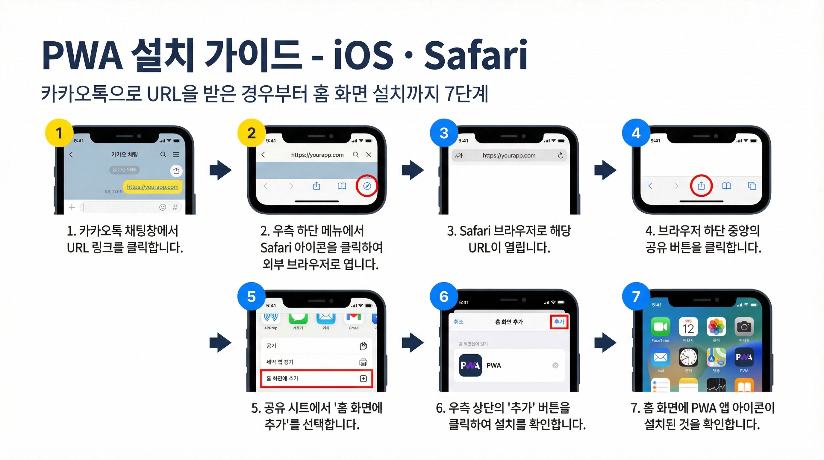 iOS Safari 설치 안내